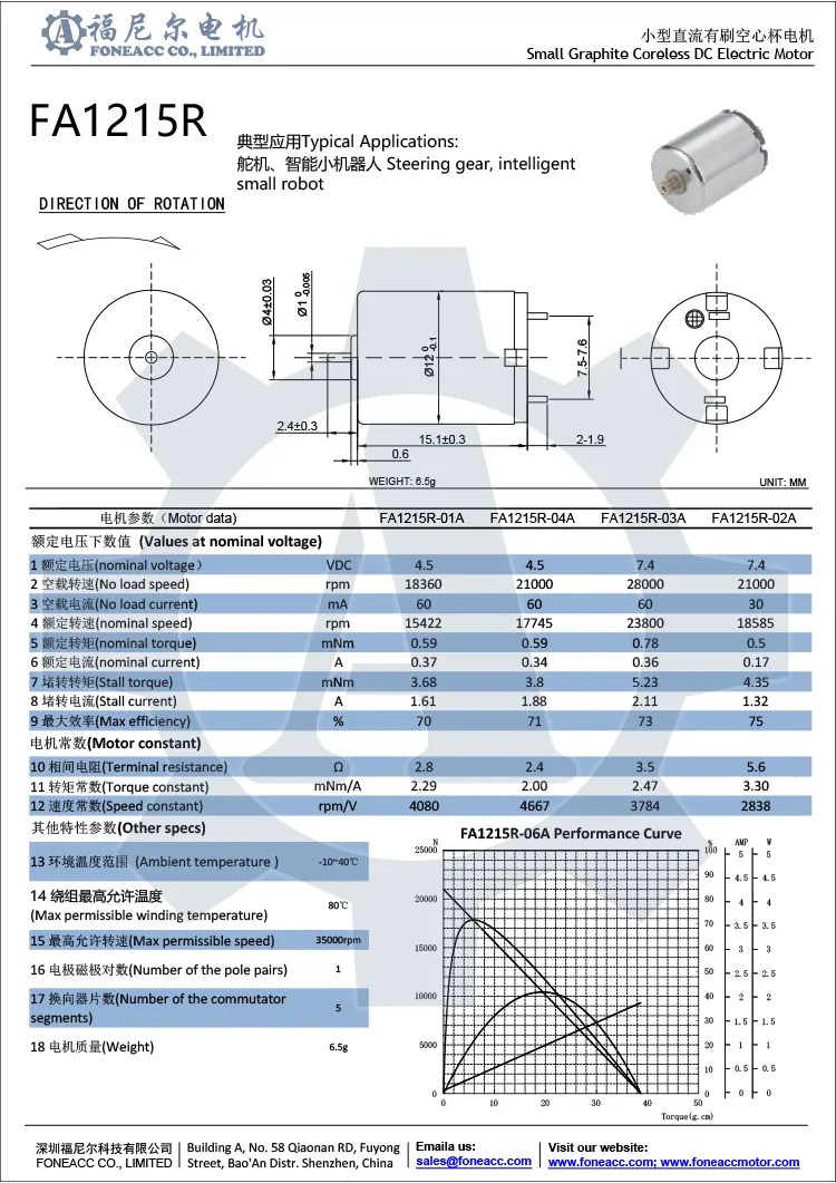 1251r 12 mm micro brosse sans noyau moteur électrique à courant continu.webp